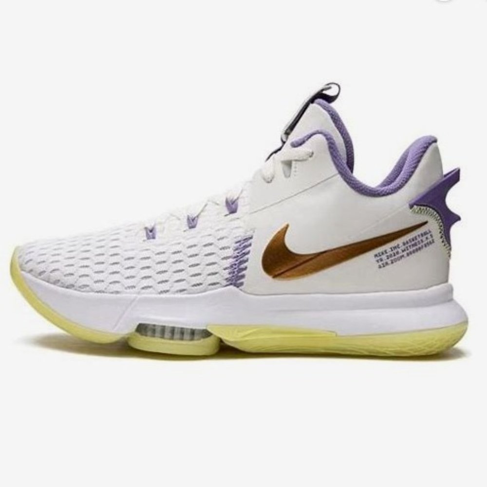 Nike Lebron Witness V5 Men's Size 10.5 Summit White/ Mtlc Bronze